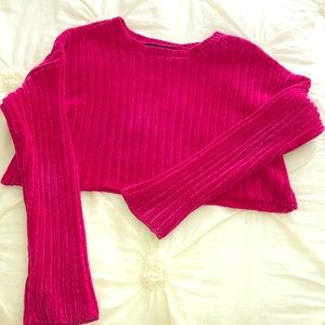 Chenille Crop Sweater